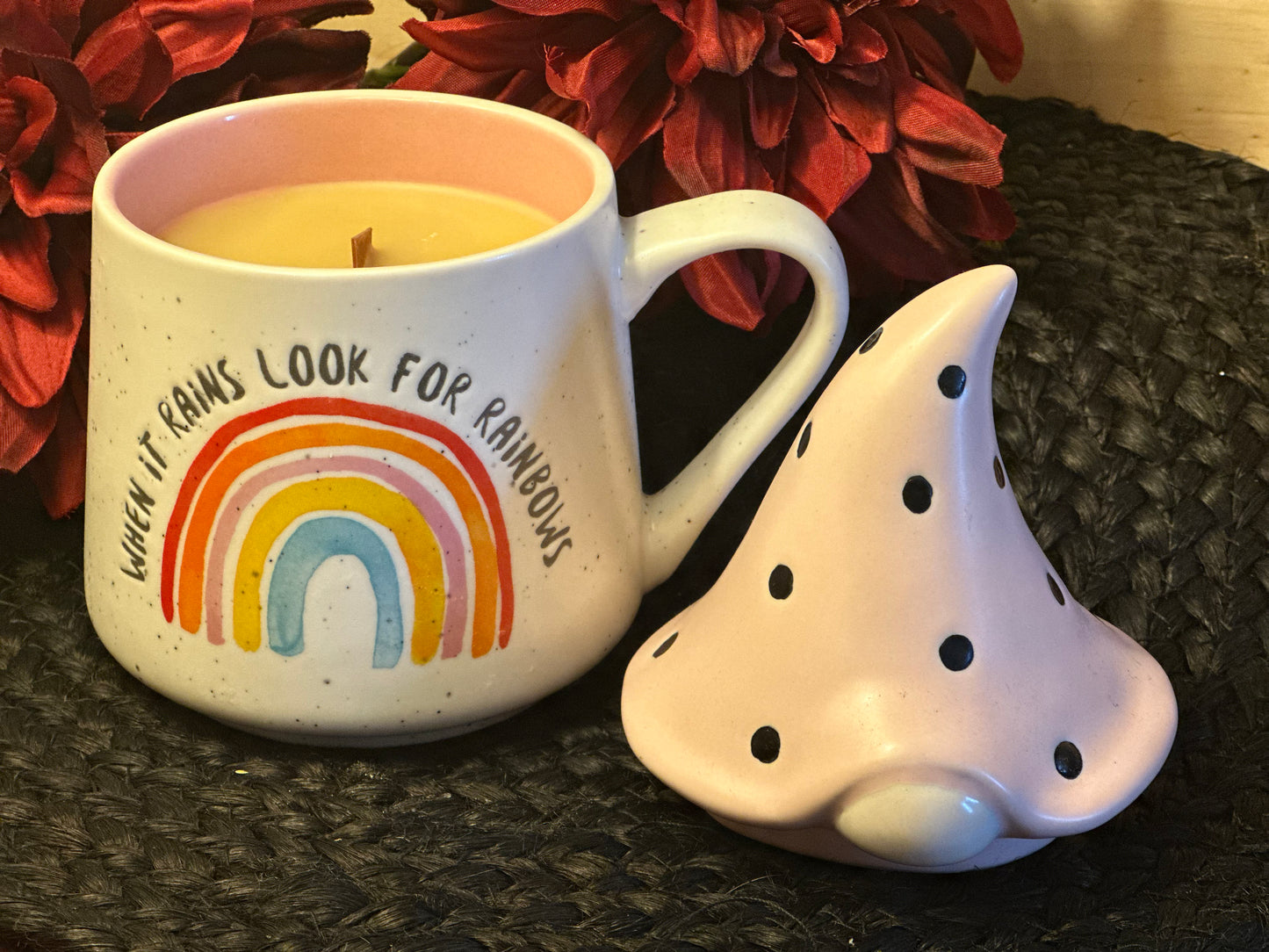 Rainbow-Gnome Candle