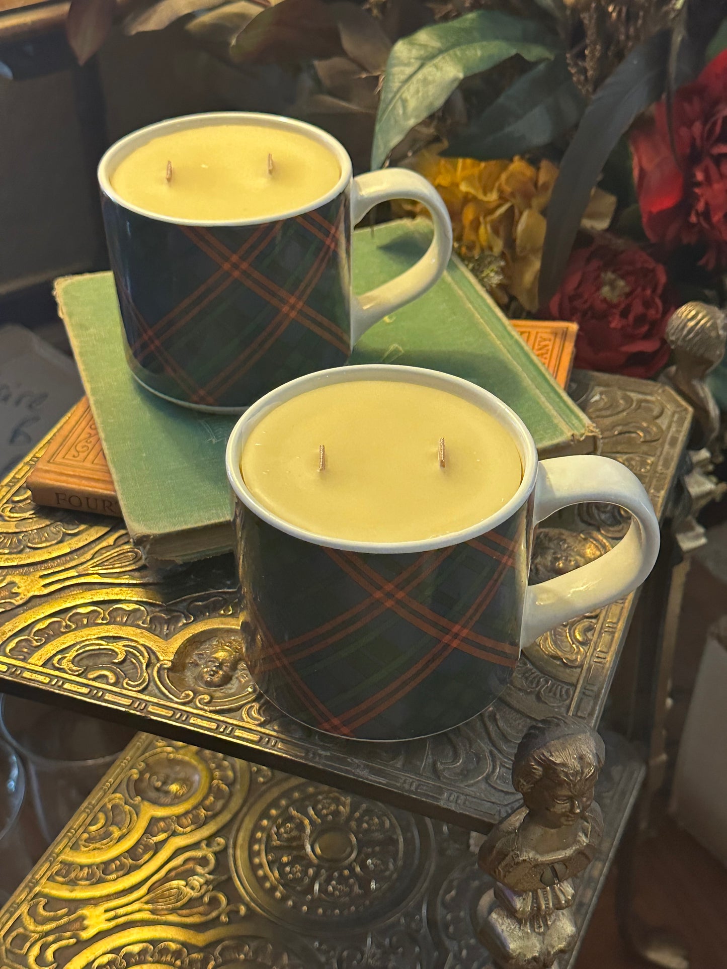 Tartan Mug Beeswax Candle