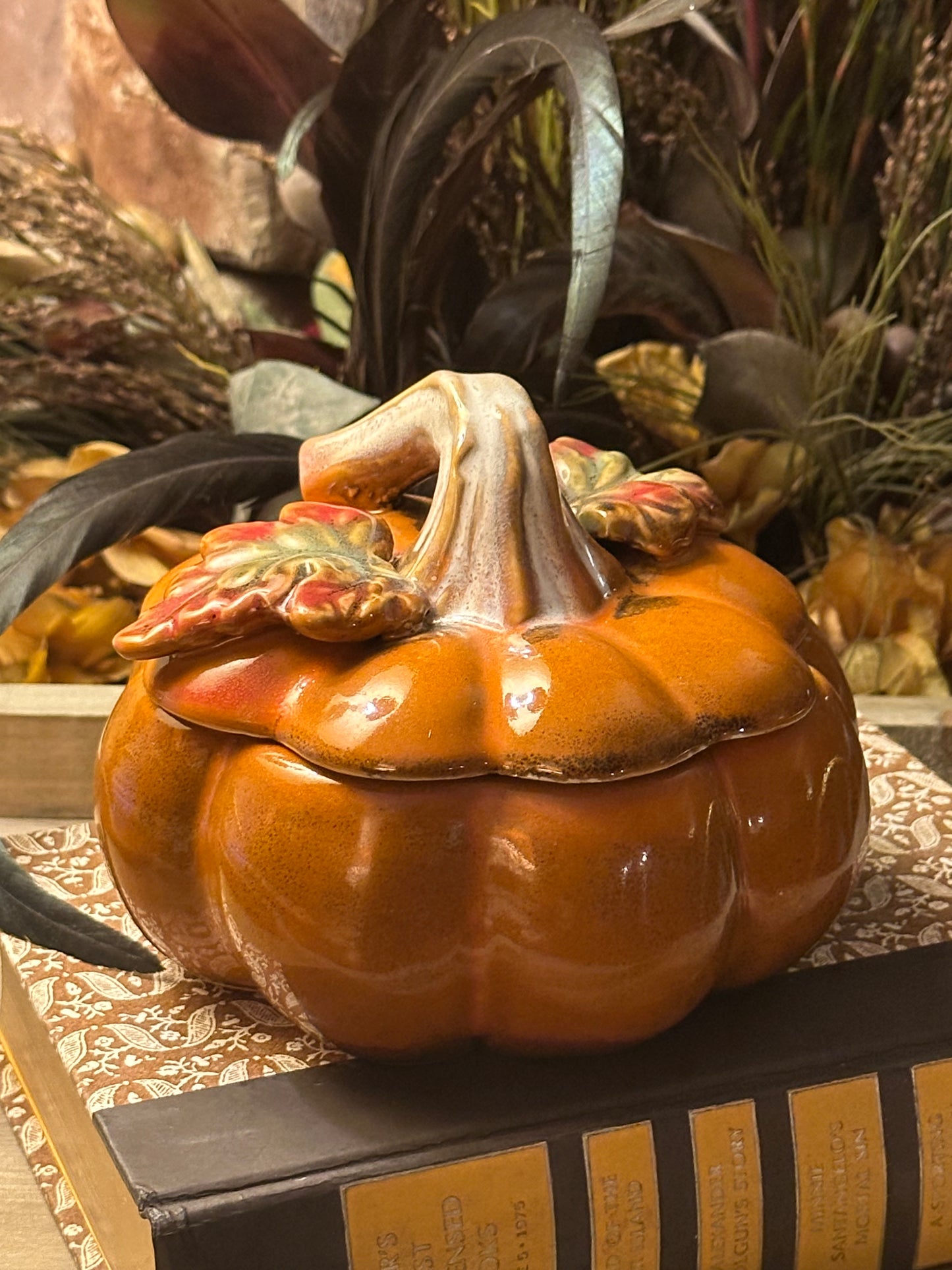 Lovely Vintage Pumpkin Candle