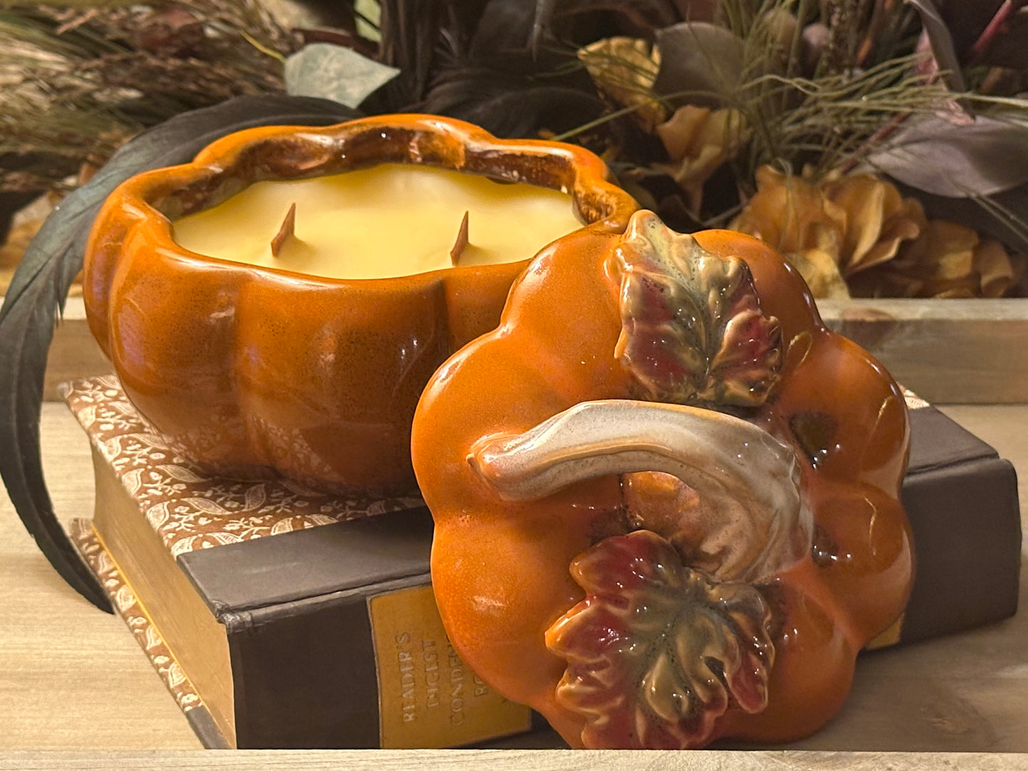 Lovely Vintage Pumpkin Candle