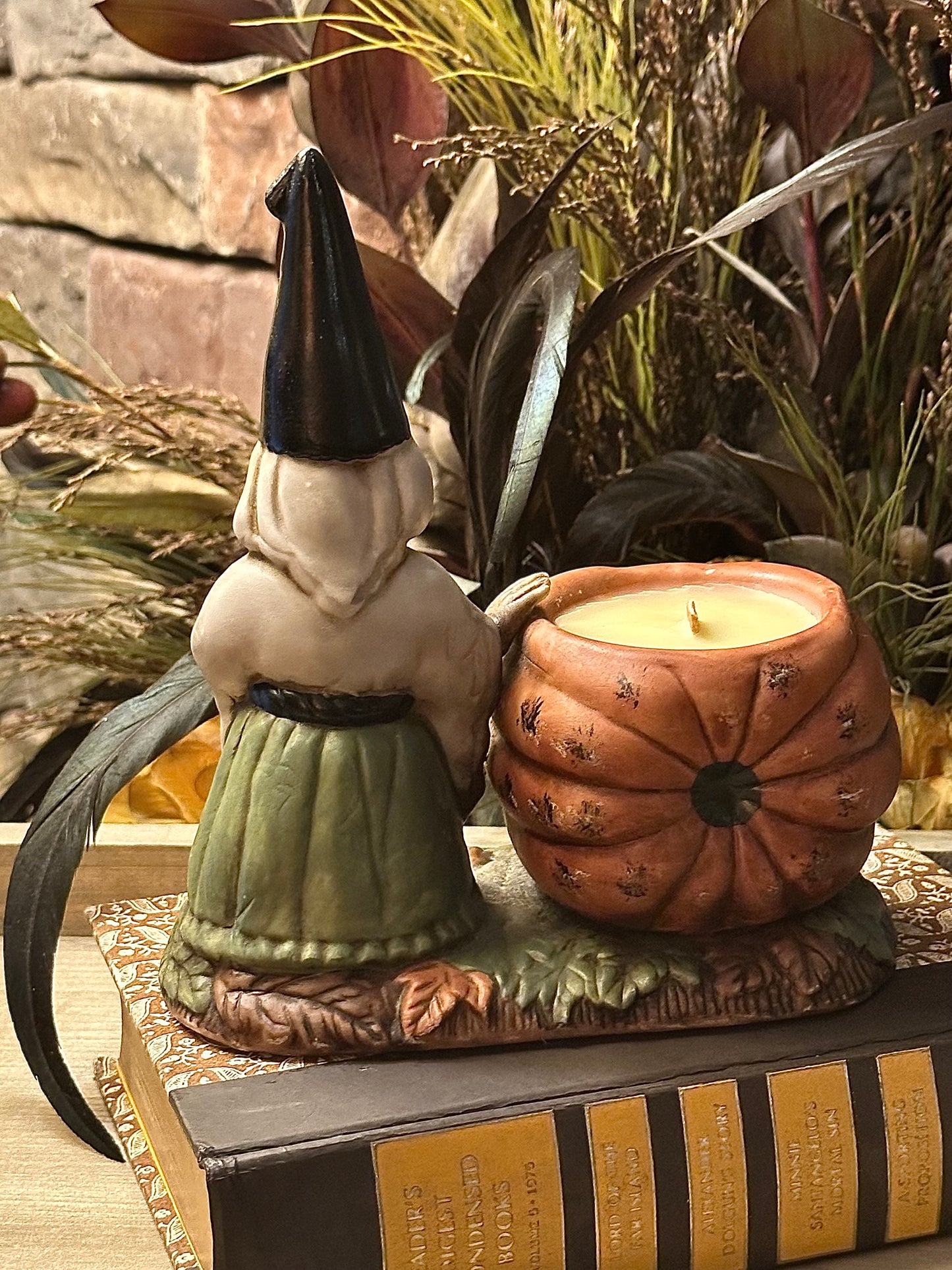 Vintage Ms. Gnome Candle