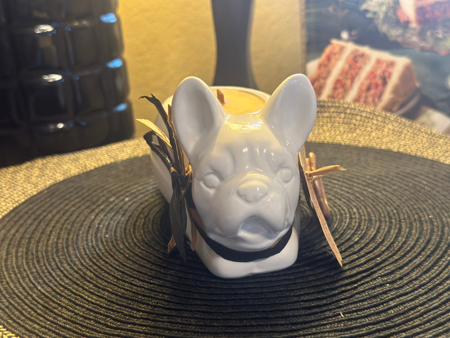 Splooting Small Frenchie Candle