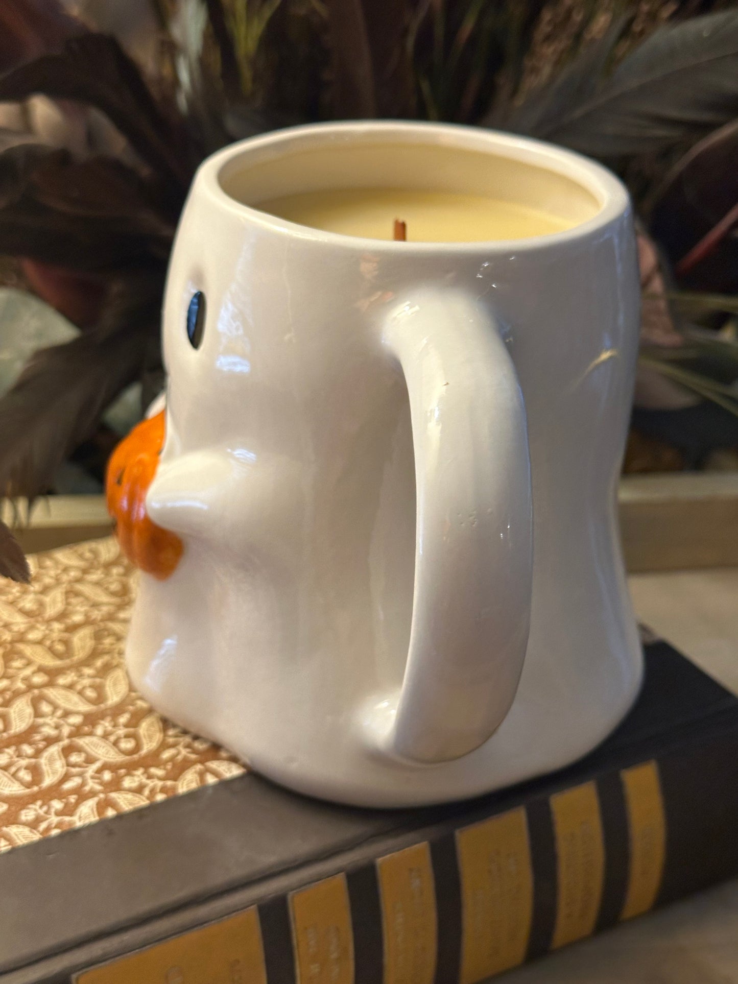 Ghostie with Jack-O-Lantern Candle