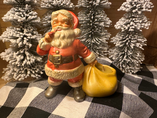 Vintage Holland Mold Santa Candle