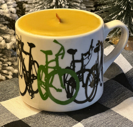 Cyclist Mug Candle