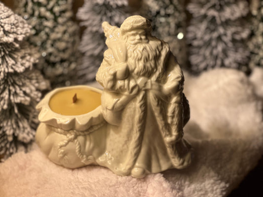 Santa with Tree Vintage Candle