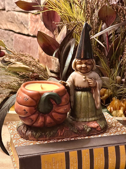 Vintage Ms. Gnome Candle