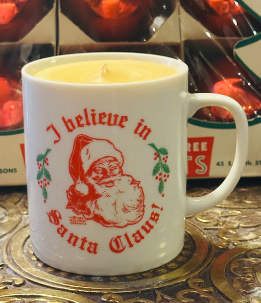 “I Believe in Santa Claus!” Mug Candle