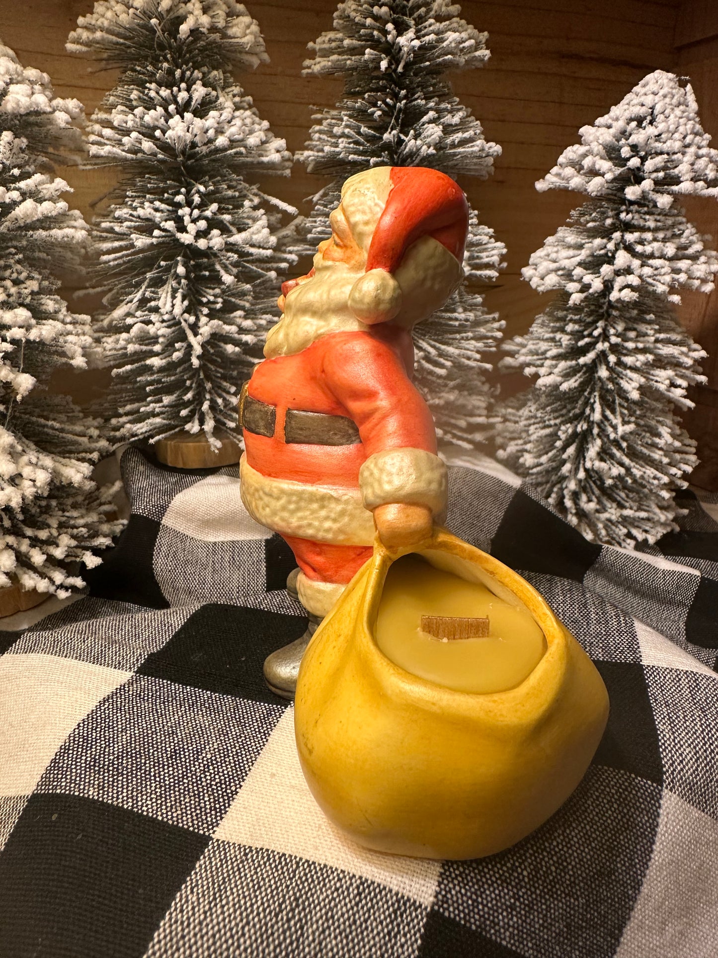 Vintage Holland Mold Santa Candle