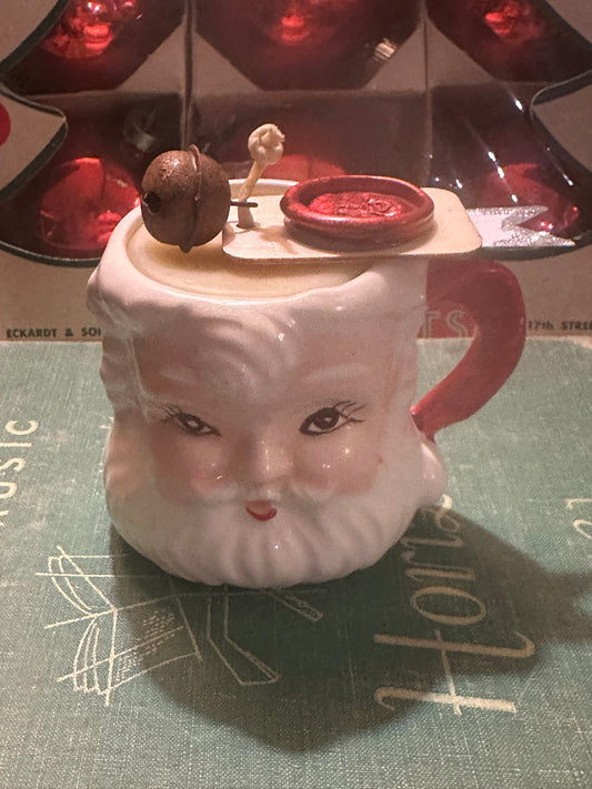 Happy Vintage Santa Mug Candle