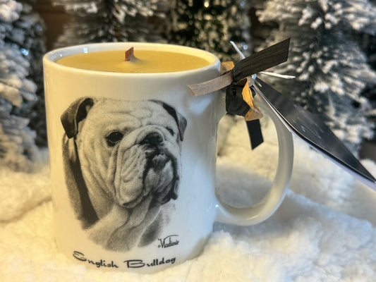 English Bulldog Mug Candle