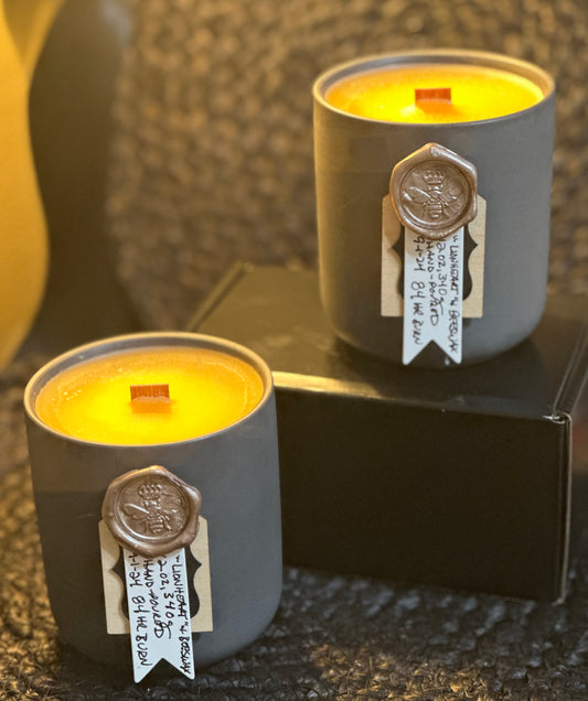 “Lionheart” Candle in Black Concrete Vessels for the Softer, Masculine Side