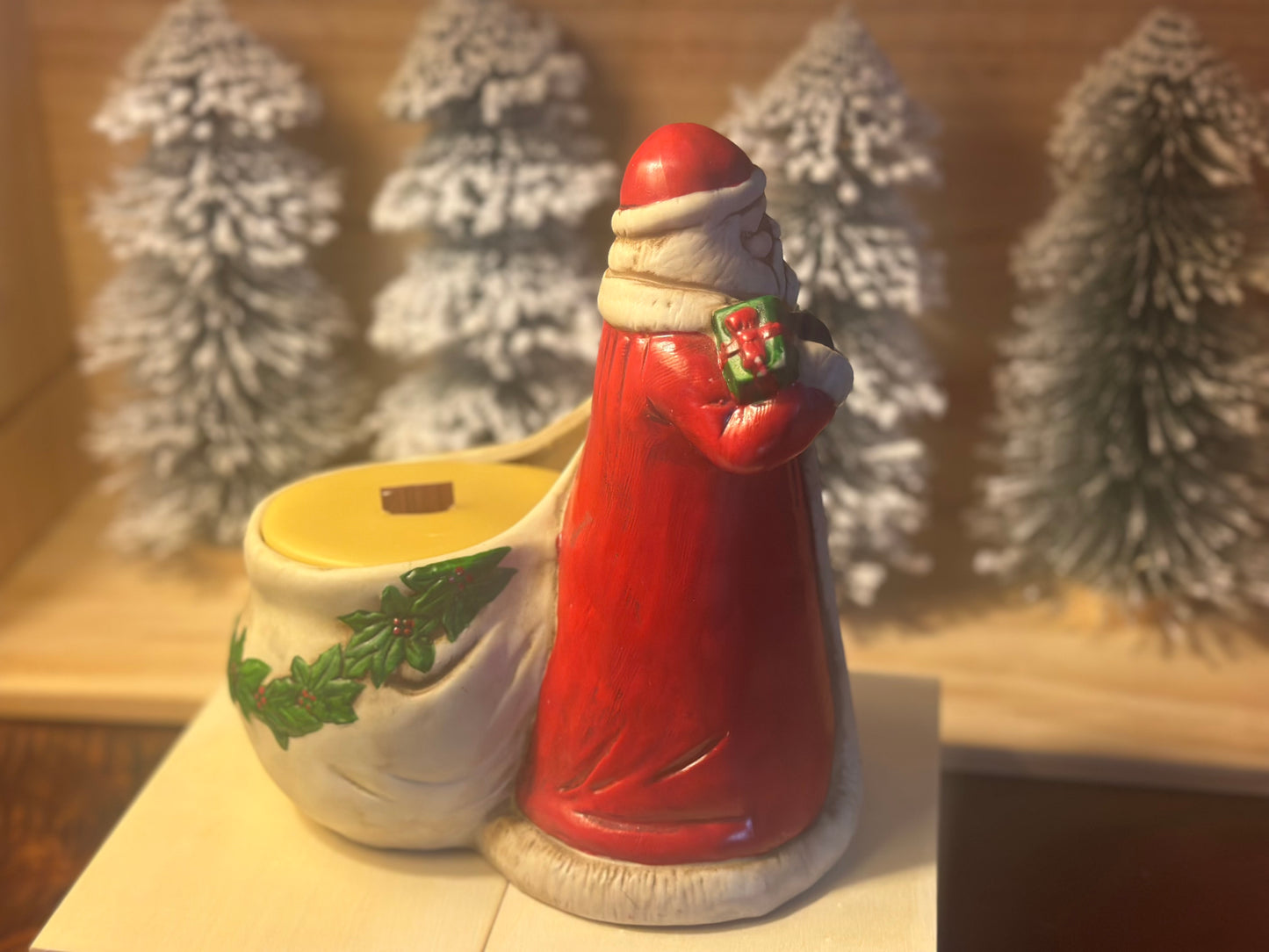 Gorgeous Vintage Santa Candle