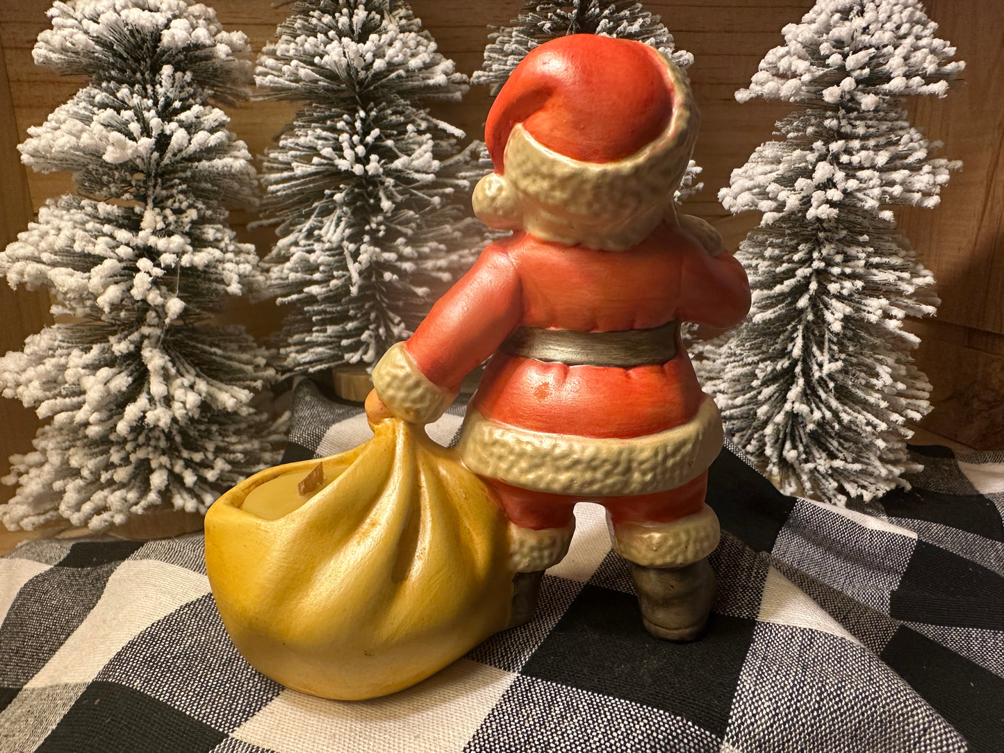 Vintage Holland Mold Santa Candle