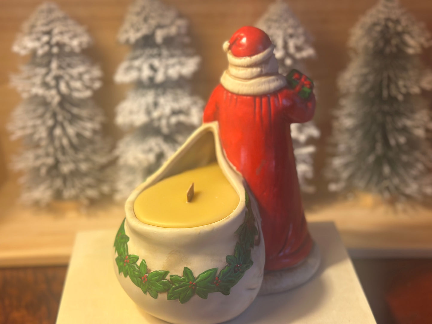 Gorgeous Vintage Santa Candle