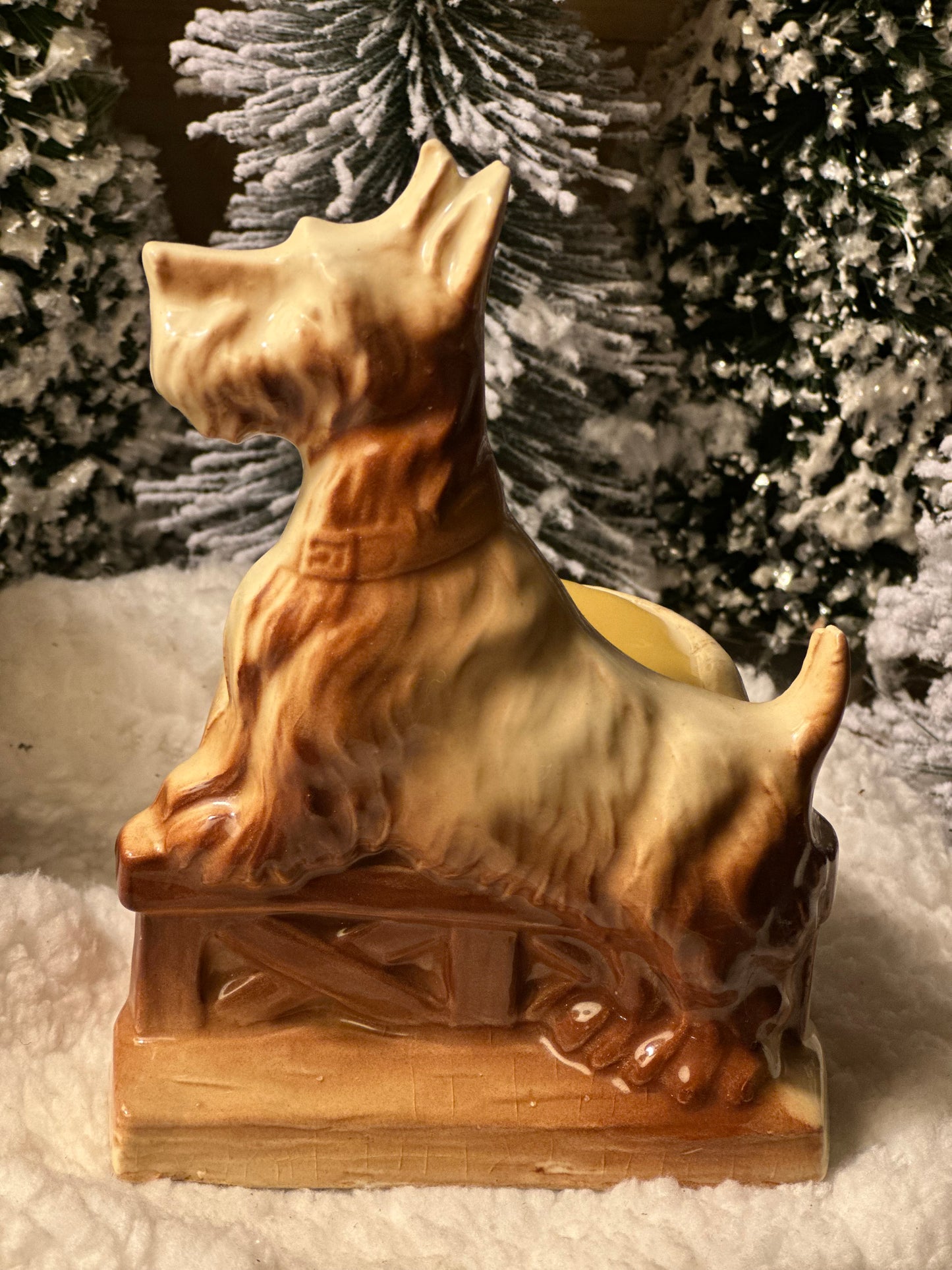 Vintage Terrier Pup Candle