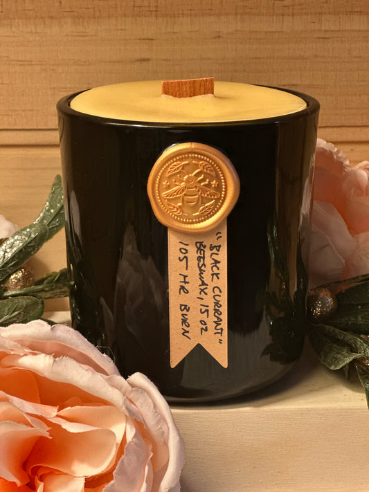 Black Currant Glossy Black Candle
